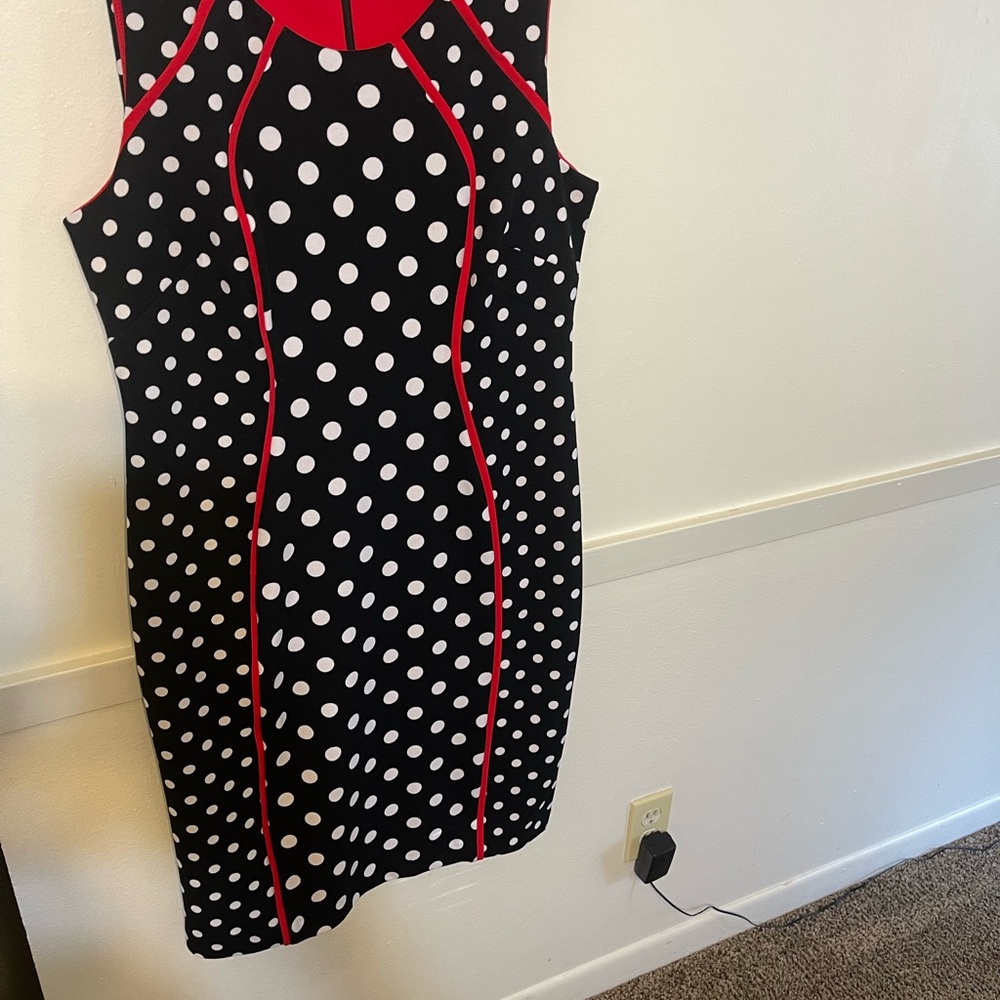 Shelby & Palmer Red and White Sheath Mini Dress - Picture 6 of 12